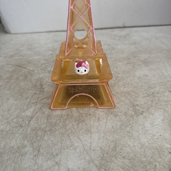 7" Hello Kitty Bonjour Paris Eiffel Tower Pink Toothbrush Holder Bathroom - Picture 3 of 7